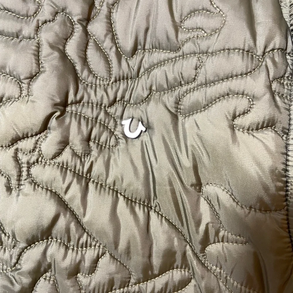 NEW MENS TRUE RELIGION Green CAMO QUILTED LINER JACKET Sz XL